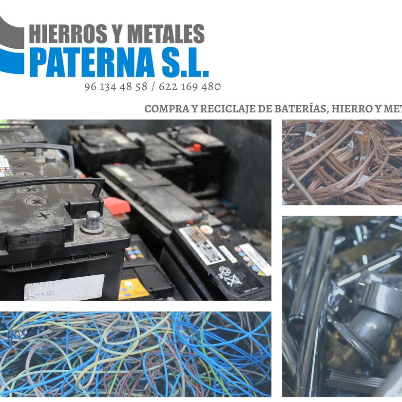 Chatarra, metales y baterías de Hierros y Metales Paterna